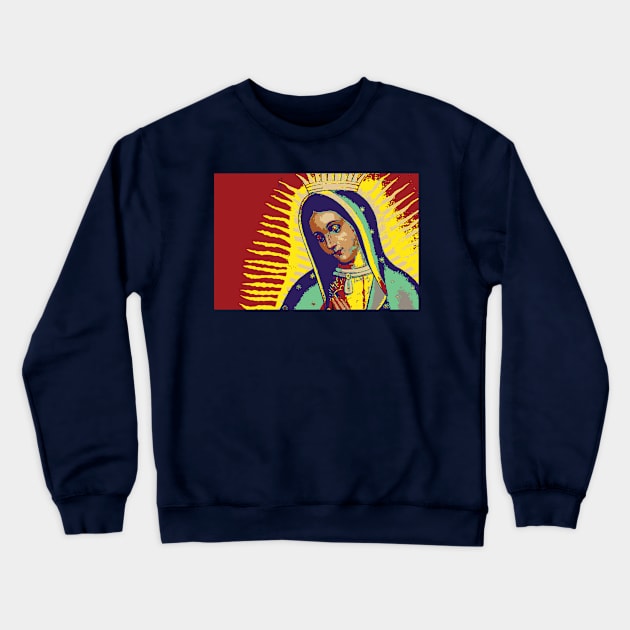Modern Virgin of Guadalupe Crewneck Sweatshirt by Work for Justice